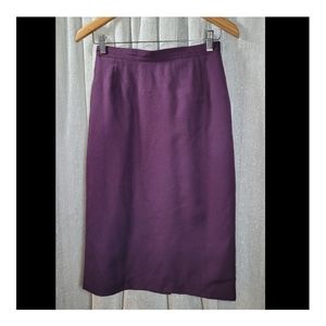 Vintage wool purple pencil skirt